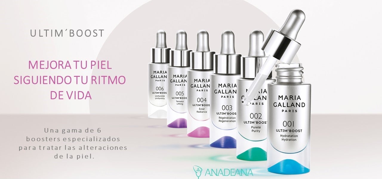 Gama completa Ultim'Boost Maria Galland boosters faciales en Anadeana