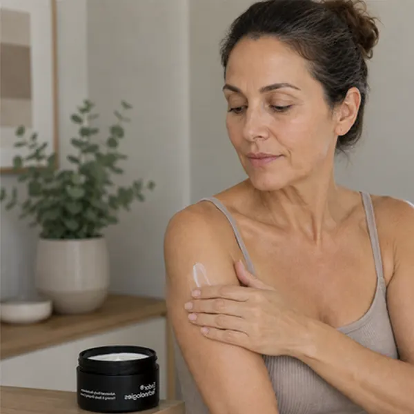 Aplicación del tratamiento Aplicación de Firming & Body Shaping Cream Endor en el brazo