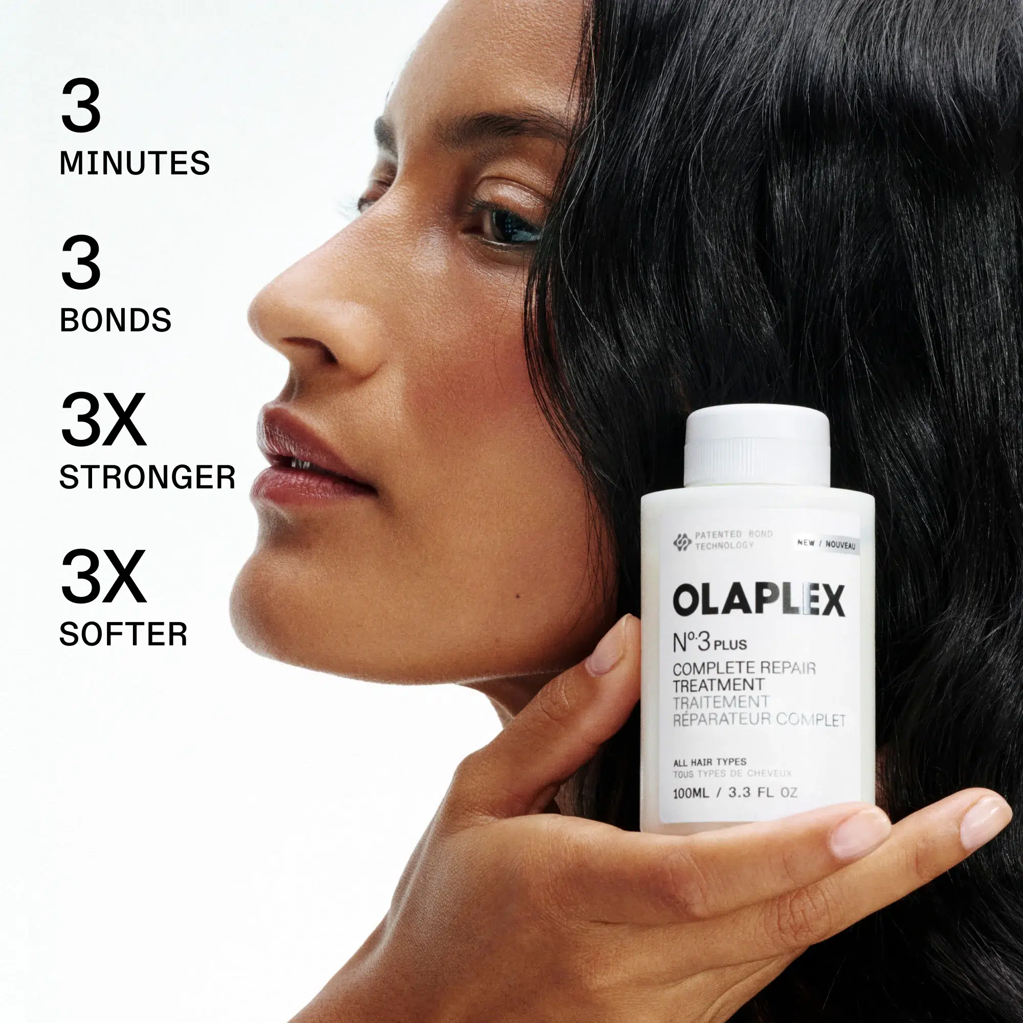 Textura del Olaplex Nº3 Plus aplicada sobre el cabello mojado antes del champú