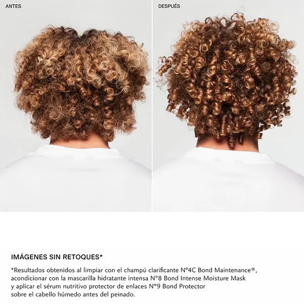 Resultados Olaplex N4C Resultados Olaplex N4C Clarifying Shampoo en cabello rizado